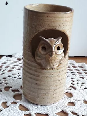 £24 • Buy Vintage Greyshott Pottery Owl Vase C.1980