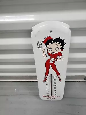 Vintage Betty Boop Drive In Diner Waitress Thermometer Metal Sign 17  • $27.95