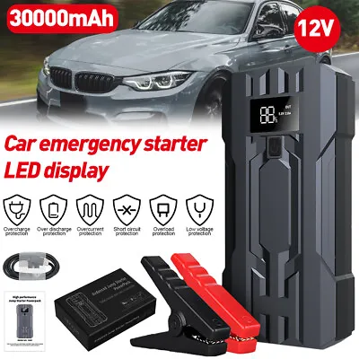 Car Jump Starter 30000mAh 12V Booster Box Power Bank Battery Charger Portable • $40.84