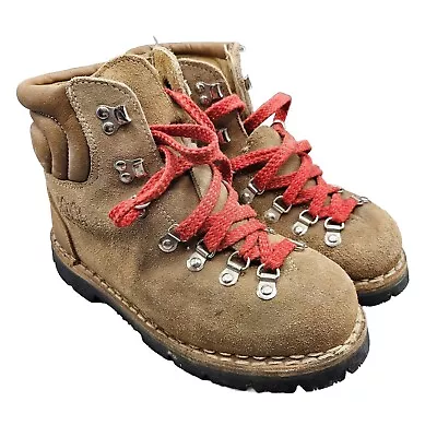 Vtg Colorado Boots Red Lace Mountain Trail Hiking Vibram Mens 7.5 Read • $35.96