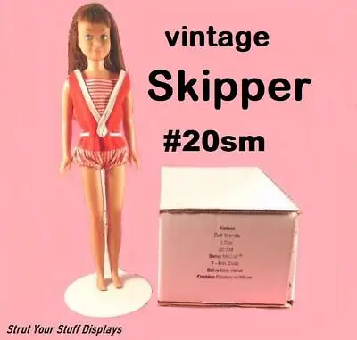 1 Doz * VINTAGE SKIPPER * Stands. NEW KAISER #20SM WHITE. Fits 9  Tall 1963 DOLL • $28.75