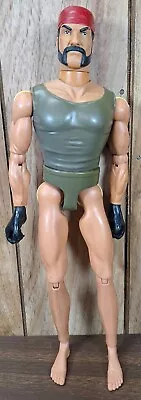 Vintage 1996 GI Joe 12  Red Bandana Mustache Poseable Action Figure Rare 33351 • $24.20