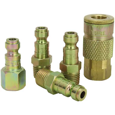 Milton S-215 1/4  T Style Coupler And Plug Kit 5 Pieces Air Tool Fittings • $16.95