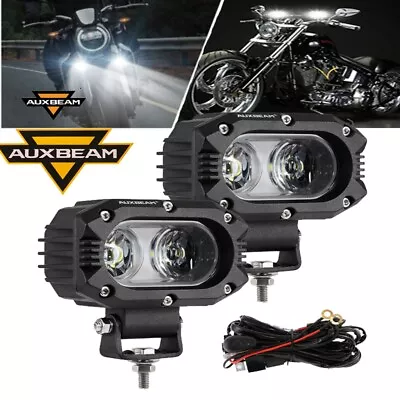 AUXBEAM LED Work Lights Auxiliary Motorcycle Headlight Driving Fog White Lamp • $59.99