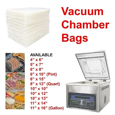 100 500 1000 Pcs BPA Free 3 Mil Vacuum Chamber Bag Great For Food Vac Storage • $29.99