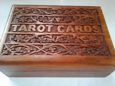 Wooden Sheesham Tarot Card Box -ideal For Most Sizes Of Tarot Cards-keepsake Box • £12.75