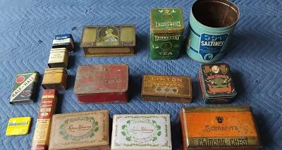 Vintage And Antique Assorted Lot Of Collectable Tins. • $29