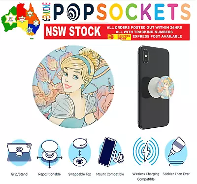 $24.50 • Buy PopSockets Grip Pop Socket Disney Cinderella Gloss Watercolour Stand Phone Grip