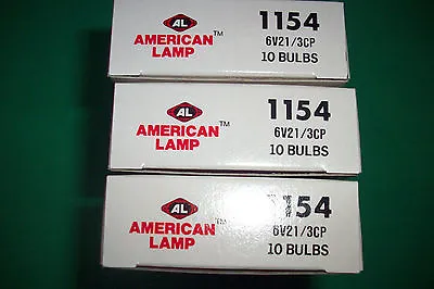 10 # 1154 6 V21-3cpamerican Bulbs Heavy Duty Park And Turn & Brake Light.3.5. • $8.49