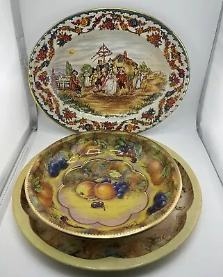 3 Daher Decorated Ware Tin Trays Bowl Made In England 1971 The Tin Box Company • $8