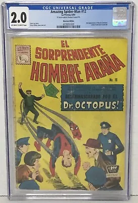 Amazing Spider-man #12 Cgc 2.0 Mexican Edition Asm Dr. Octopus 1964 La Prensa • $349.99
