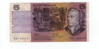 1991 $5.00 Note  - Fraser/cole- Australia Banknote • $9.95