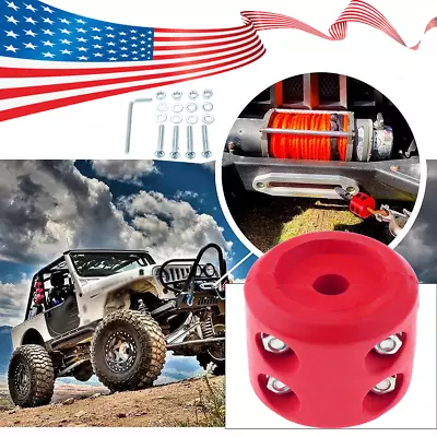 ATV UTV Winch Cable Hook Stopper Rubber Rope Line Waterproof Heavy Rope Hook • $7.99