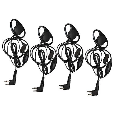 4-Pack D Shape Earpiece Headset For Motorola CLS CT DTR FD MV RDU SV SU Series • $27.45