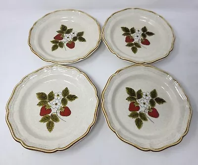 4 Mikasa Strawberry Festival 8  Salad Plates EB 801 • $34.95