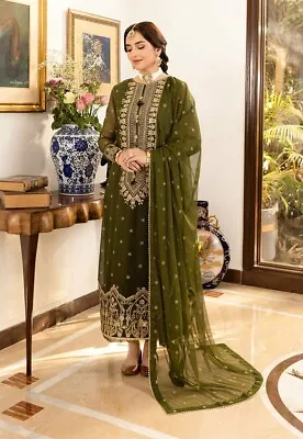 £60 • Buy Asim Jofa Maahru Noorie Meerub Collection' 23 ❤ D#AJSM-43✅3 Piece Unstitch Suit