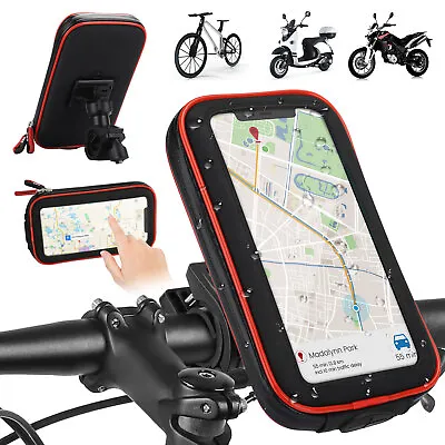 Waterproof Bike Cell Phone Holder Front Cycling Motorcycle Bicycle Case Portable • $12.98