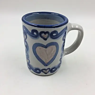 MA HADLEY Pottery Heart Mug Hand Painted *I Love You* Valentines • $31.95