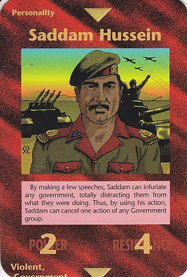 ILLUMINATI:New World Order-Steve Jackson-Saddam Hussein-Lot 125-1 Card • $24.95