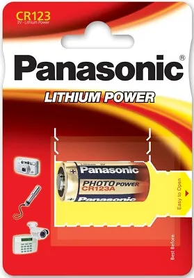 CR123A 3V Lithium Battery - Box Of 10 CR123AL-BOX10 PANASONIC • $83.12