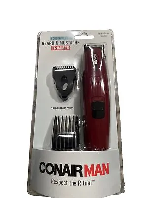 Conair GMT8RCS Beard And Mustache Trimmer - Red • $22.88