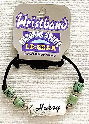 ID Wristband / Bracelet - Natural Stone - Sandblasted Name - Harry - Brand New • £2.99