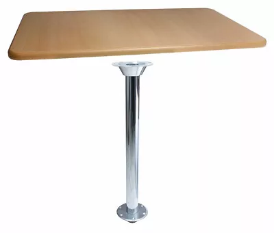£59.99 • Buy Floor Mount Island Free Stand Leg + TABLE Kitchen Caravan Campervan WOOD/BIEGE