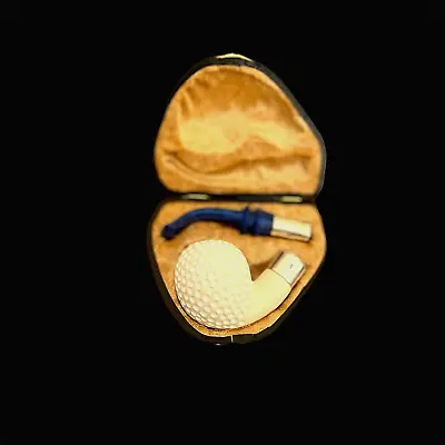 Block Meerschaum Pipe 925 Silver Unsmoked Smoking Tobacco Pipe W Case MD-304 • $197.51