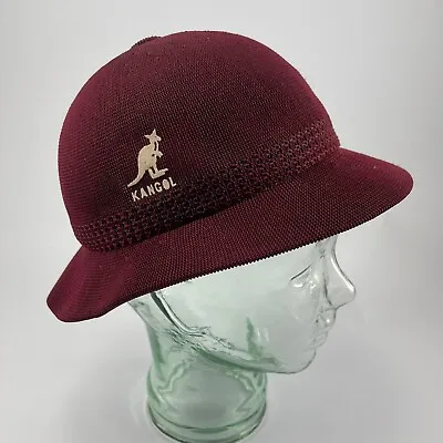 Burgandy Red Kangol Tropic Ventair Snipe Bucket Hat Style Size Womens Small • $19
