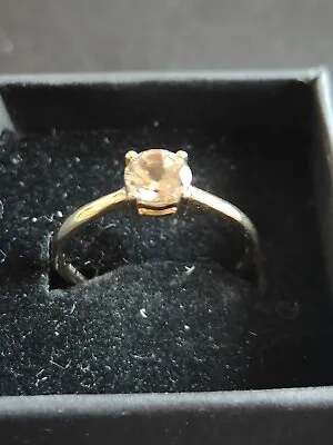 9k Gold .98ct Csarite Solitaire Ring Size T/U FREE UK POSTAGE  • $464.24