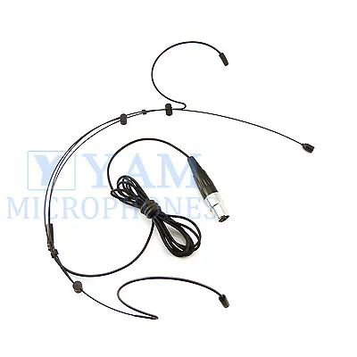 Dual Headset Mic YAM Black HM3-AUHeadworn Mic For Audix B60 Wireless Transmitter • $27.99