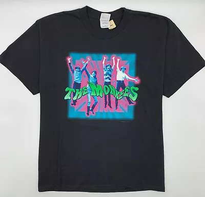 RARE Vintage 1998 The Monkees Promo Band Tee Tour Shirt Black Double Sided Sz XL • $50.96