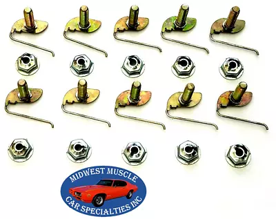 $16.24 • Buy Ford 1/2 -5/8  Body Fender Door Quarter Trim Moulding Molding Clips Nuts 10pcs F