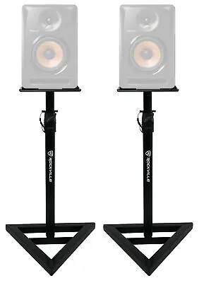 (2) Rockville Adjustable Studio Monitor Speaker Stands For Pioneer DJ Bulit6 • $64.95