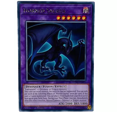 YUGIOH Horned Saurus MZMI-EN013 Rare Card 1st Edition NM-MINT • £0.99