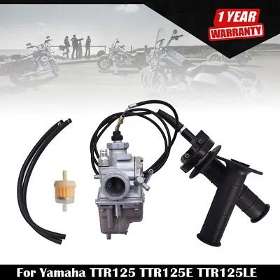 Carburetor & Handle Grip Bar Throttle Cable For Yamaha TTR125 TTR125E TTR125LE • $36.23