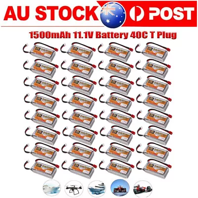 3S 11.1V 1500mAh LiPo Battery 40C Deans T Plug For RC Car Airplane Helicopter AU • $62.45