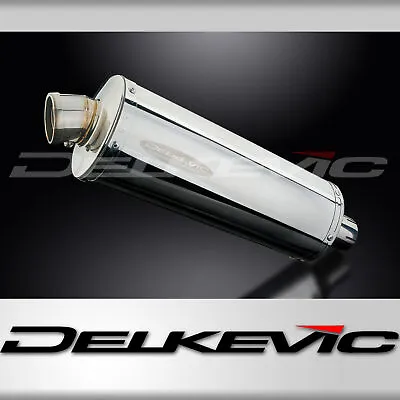 Delkevic Motorcycle 350mm Oval Stainless Exhaust Silencer End Can With Straps • $149.19