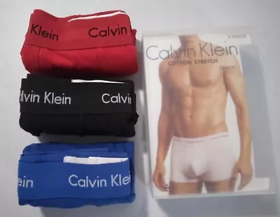 New 3pcs Calvin Klein Mens Boxers Trunk Multi Colour Classic Fit • £18.99