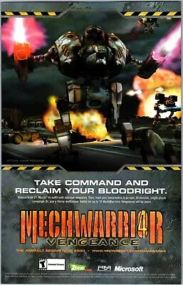 MechWarrior 4 Vengeance Lobo Gotham Girls Print Ad Poster Art PROMO Original • $9.99