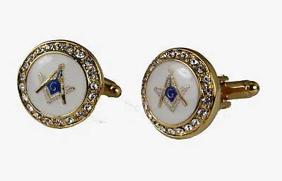 4031810 Mason Cufflinks Masonic Emblem Cuff Links Tuxedo Square Compass Lodge • $24