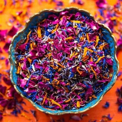 Edible Natural Dried Flower Petals Moroccan Flame Mix Wedding Cocktail • £59.99