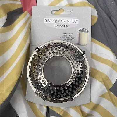 YANKEE CANDLE ILLUMA-LID - Kensington Silver Punched Illumalid Brand New • £9.75