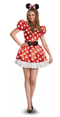 Womens Red Minnie Mouse Classic Halloween Costume • $27.32