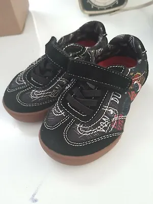 Von Dutch Unisex Kids Jax Hook Strap Sneakers Psycho Black Size 7 • $19.99