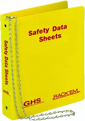 Horizon 3011 English MSDS Binder 1-1/2  Ring Red On Yellow Holds 275-300 Shee • $38.78