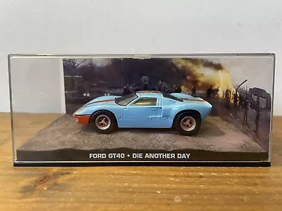 FORD GT40 007 James Bond Car Collection DieCast Model DIE ANOTHER DAY NO CRACKS • £6.50