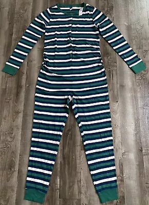 NWT Old Navy MATERNITY One Piece Knit Pajama PJ Sleepwear Front Button Sz M • $27.46