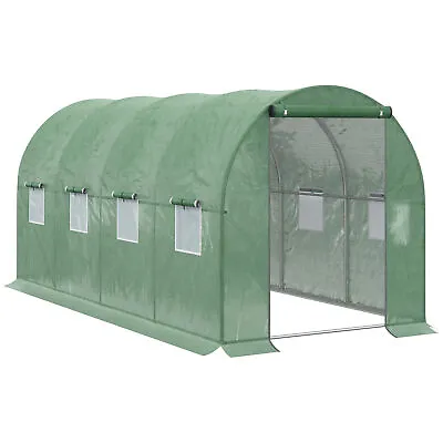 £75.99 • Buy Outsunny 4 X 2M Polytunnel Walk-in Garden Greenhouse With Zip Door And Windows
