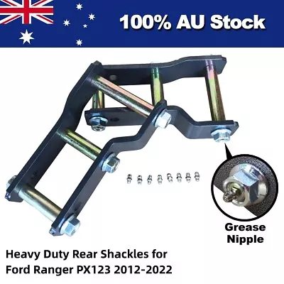 Heavy Duty 2  Lift Rear Shackles Kit For Ford Ranger PX PX2 PX3 2012-2022 4WD • $139.95